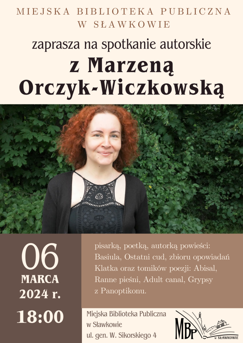 Spotkanie autorskie z Marzeną Orczyk-Wiczkowską